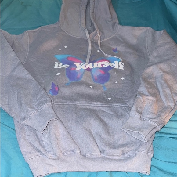 Purple'Be Yourself' Hoodie - Picture 1 of 5